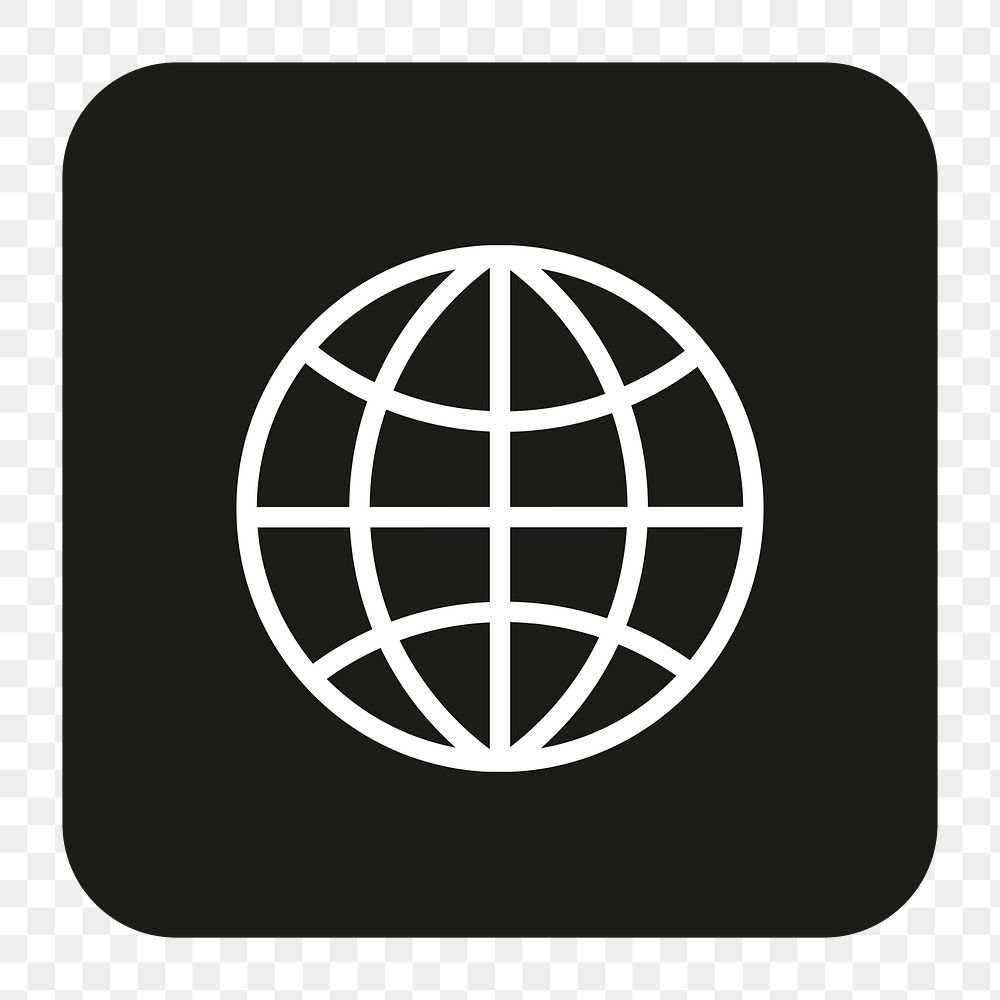 Globe icon png network sticker, collage element on transparent background