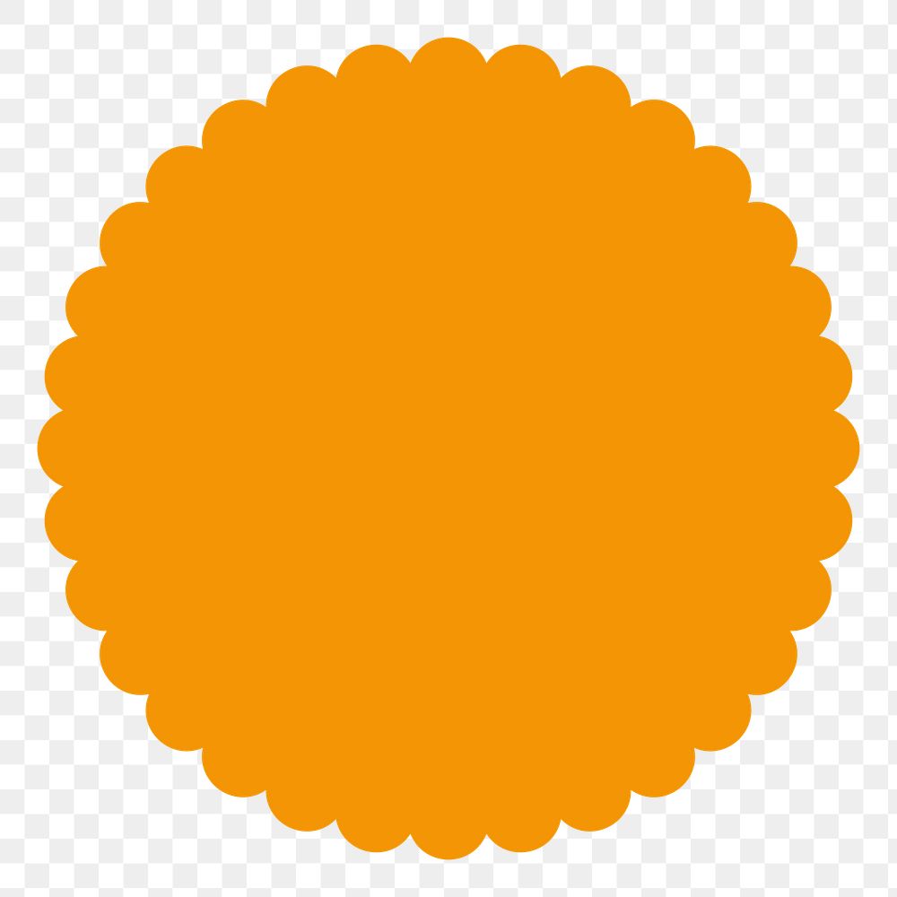 Orange badge png sunburst sticker, collage element on transparent background