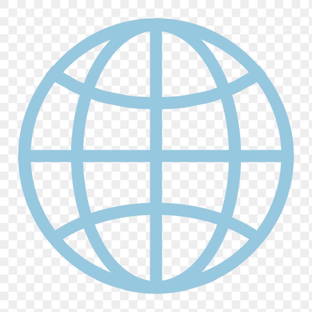 Internet icon png sticker, blue, transparent background
