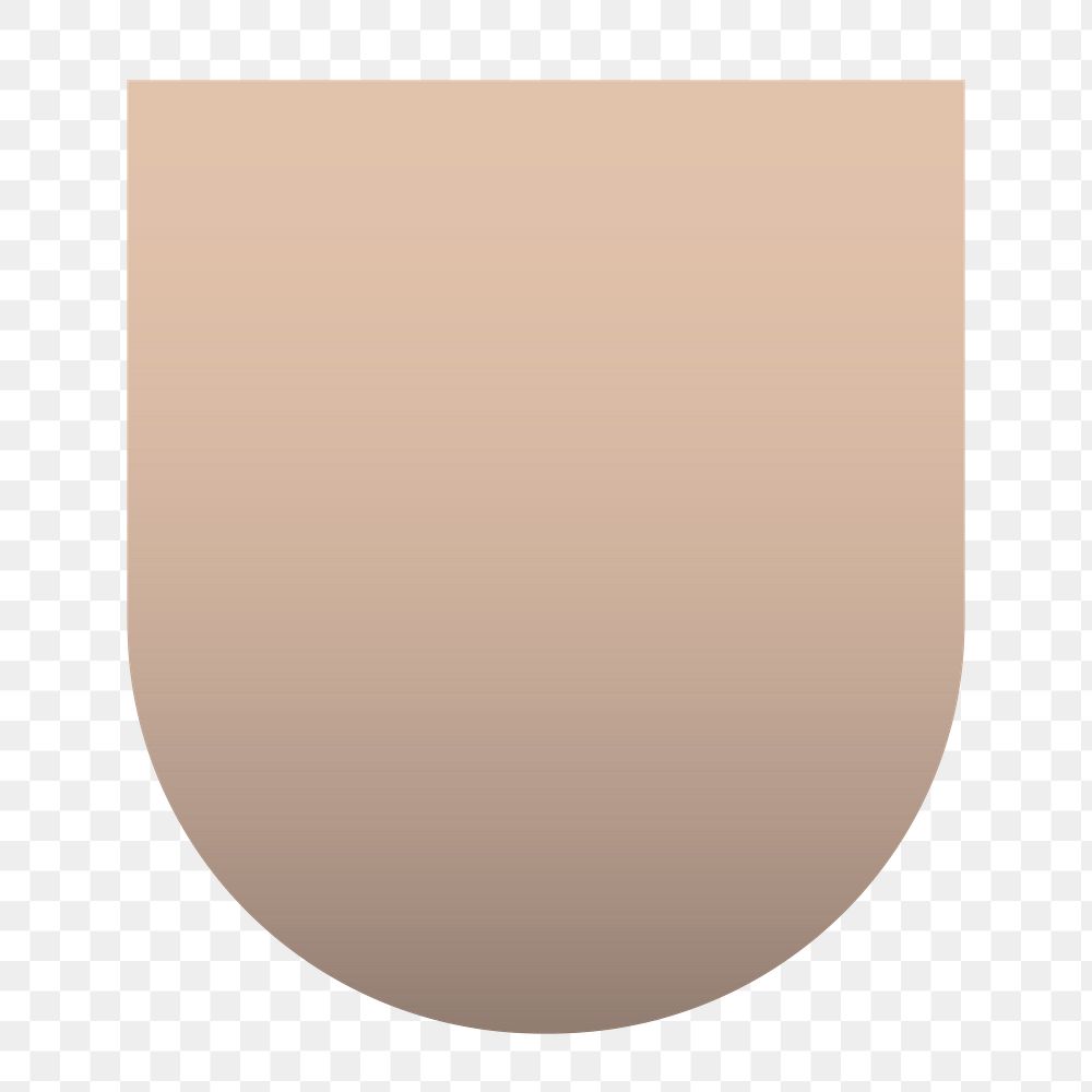 Arch shape png sticker, beige, transparent background
