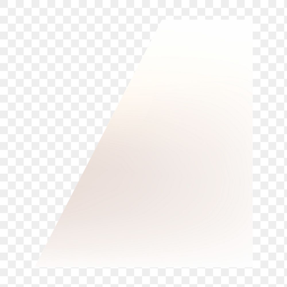 Trapezoid shape png sticker, beige, transparent background