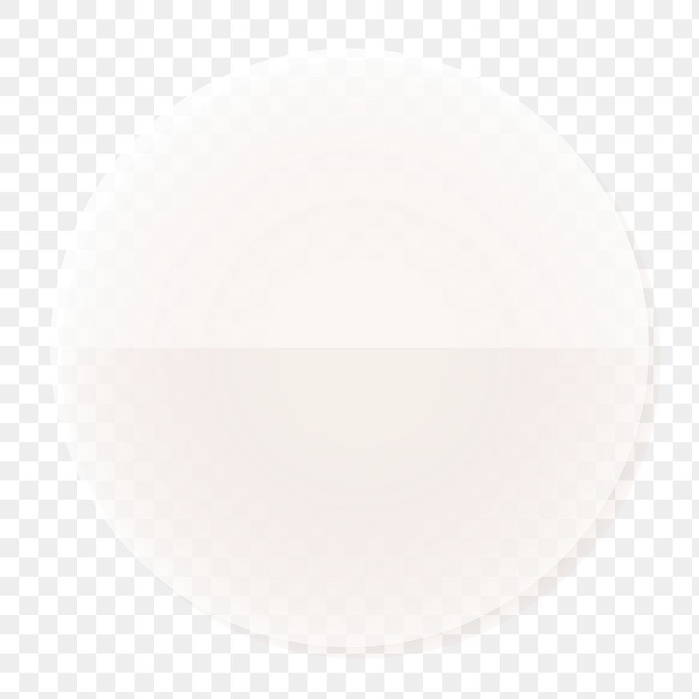 Circle shape png sticker, beige, transparent background