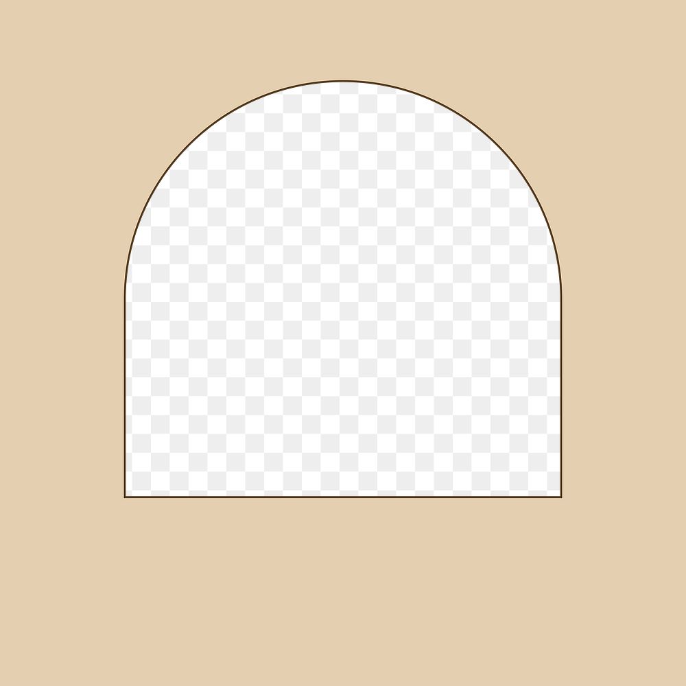 Arch frame png sticker, transparent design