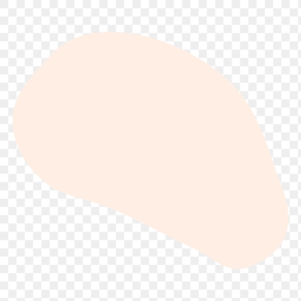 Beige blob shape png sticker, transparent background