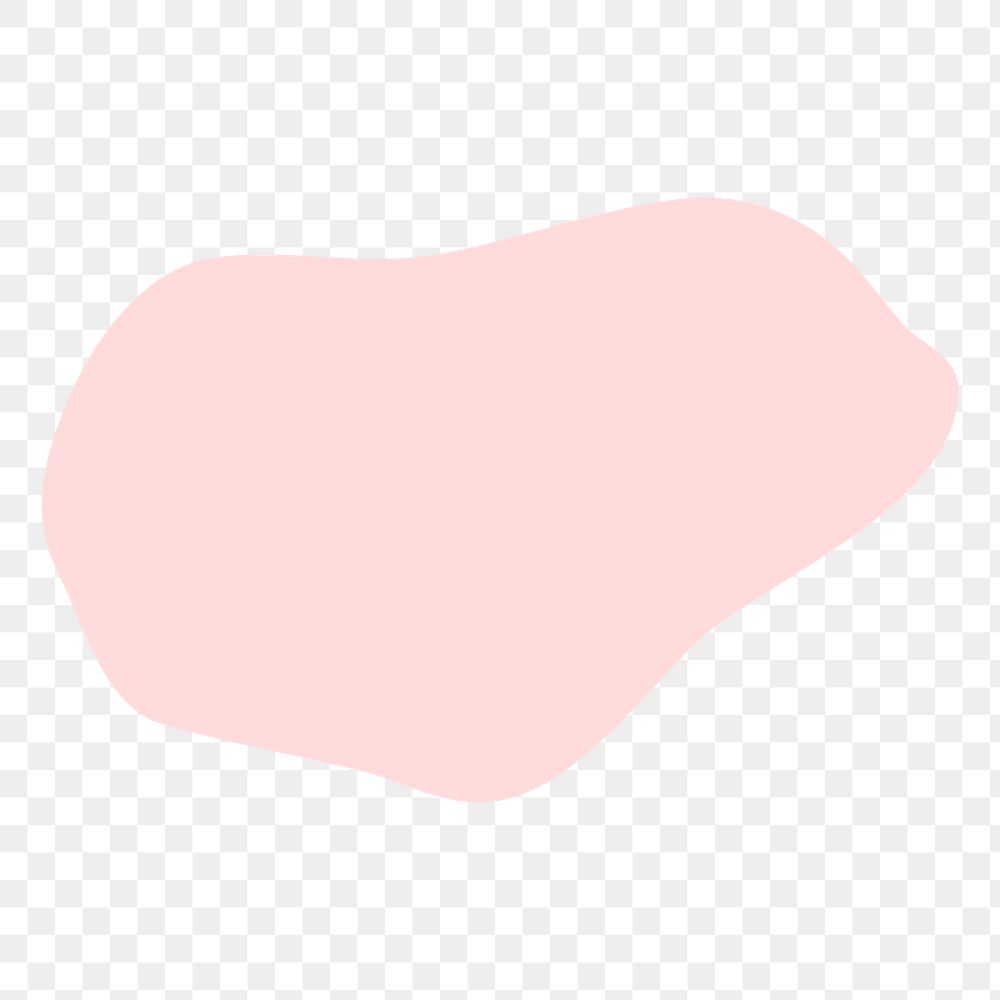 Pink abstract shape png sticker, transparent background