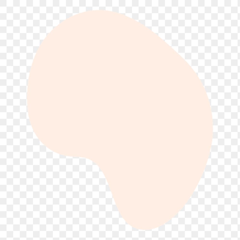 Beige blob shape png sticker, transparent background