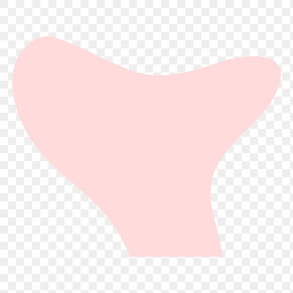 Pink blob shape png sticker, transparent background