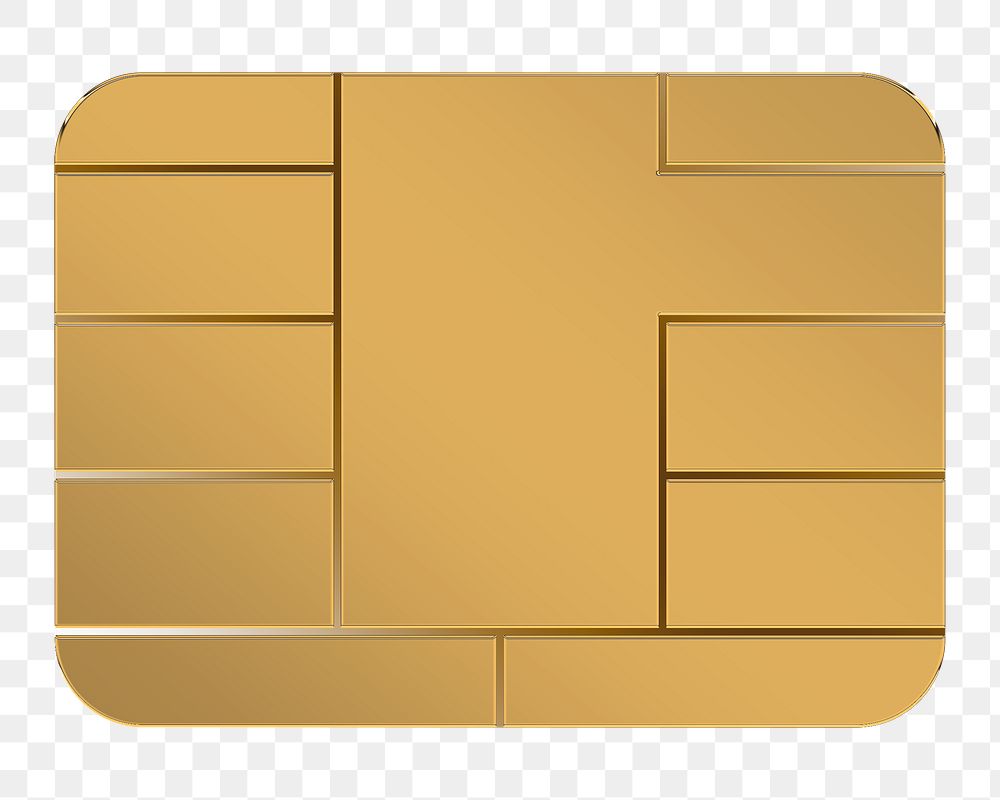 Png credit card chip sticker, transparent background