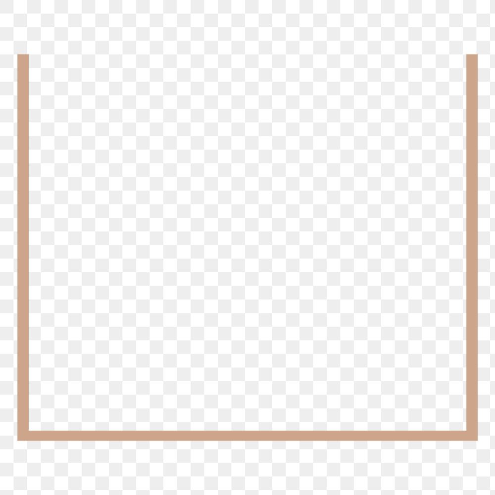 Square border line element, transparent background
