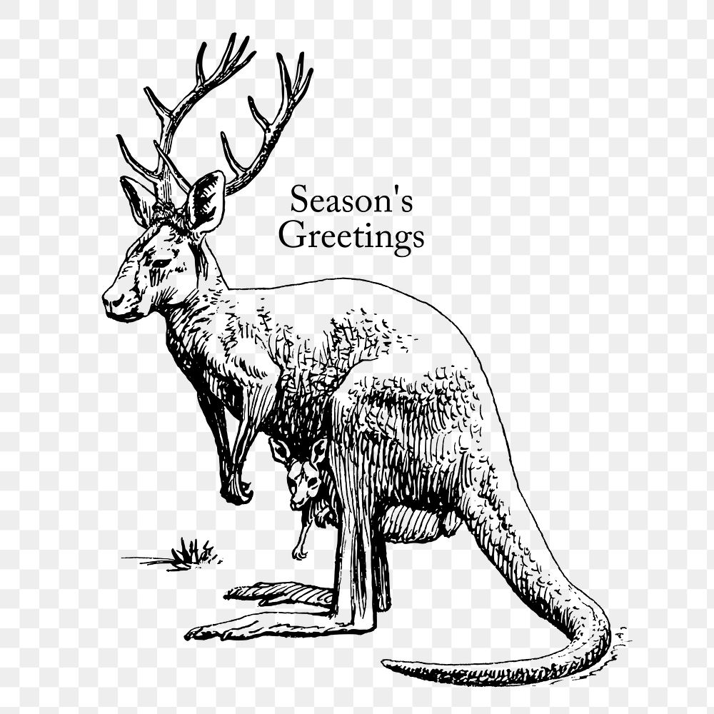Christmas reindeer png sticker illustration, transparent background. Free public domain CC0 image.