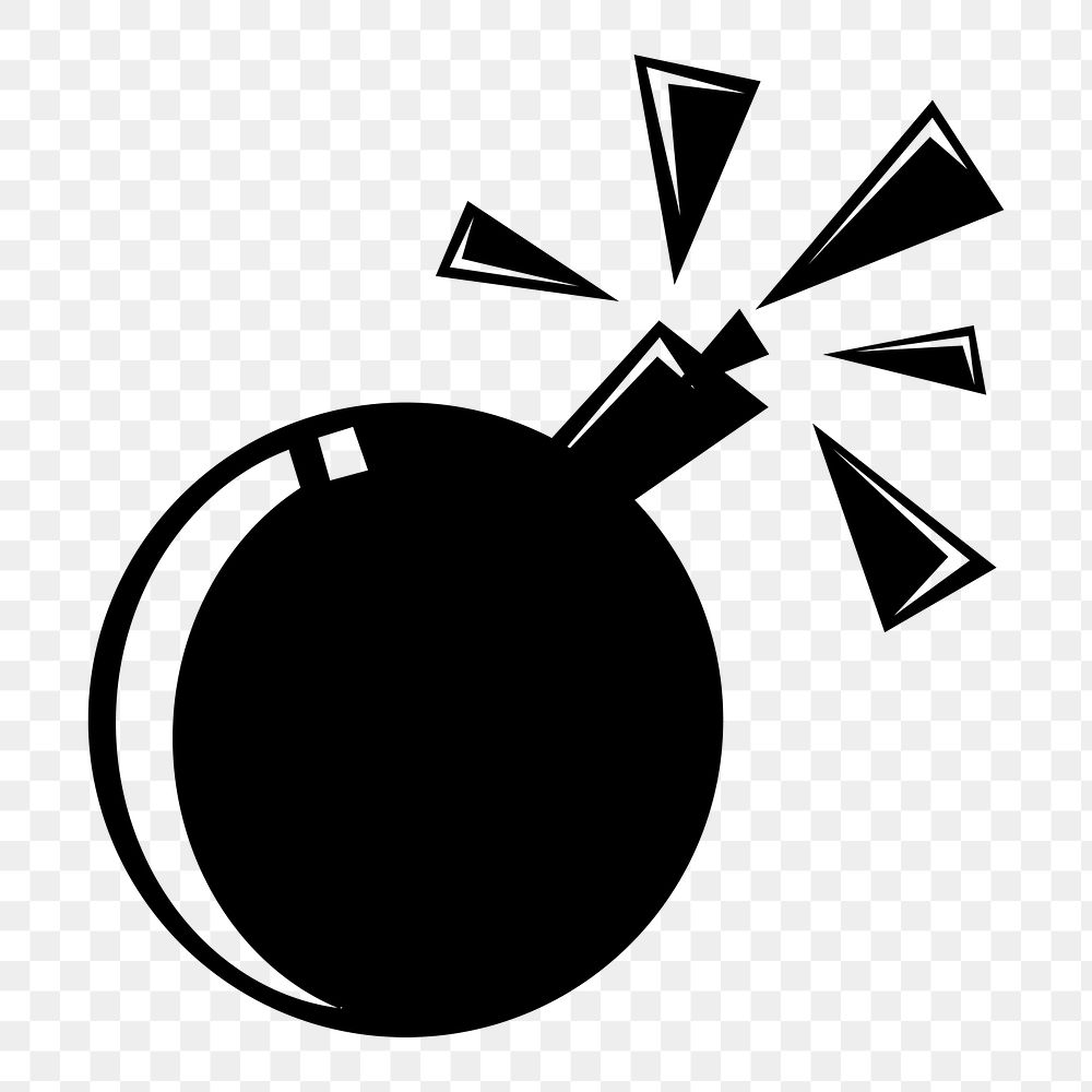 Bomb png sticker illustration, transparent background. Free public domain CC0 image.