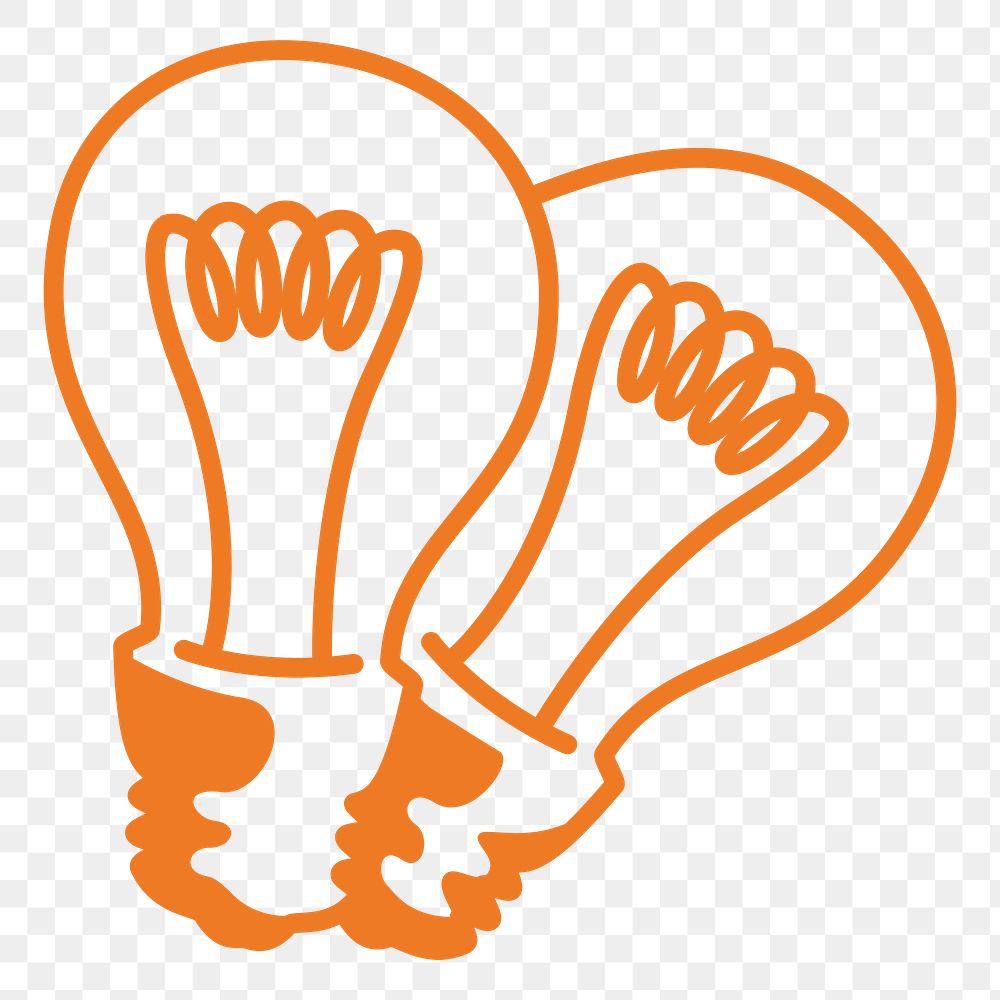 Light bulb png sticker illustration, transparent background. Free public domain CC0 image.