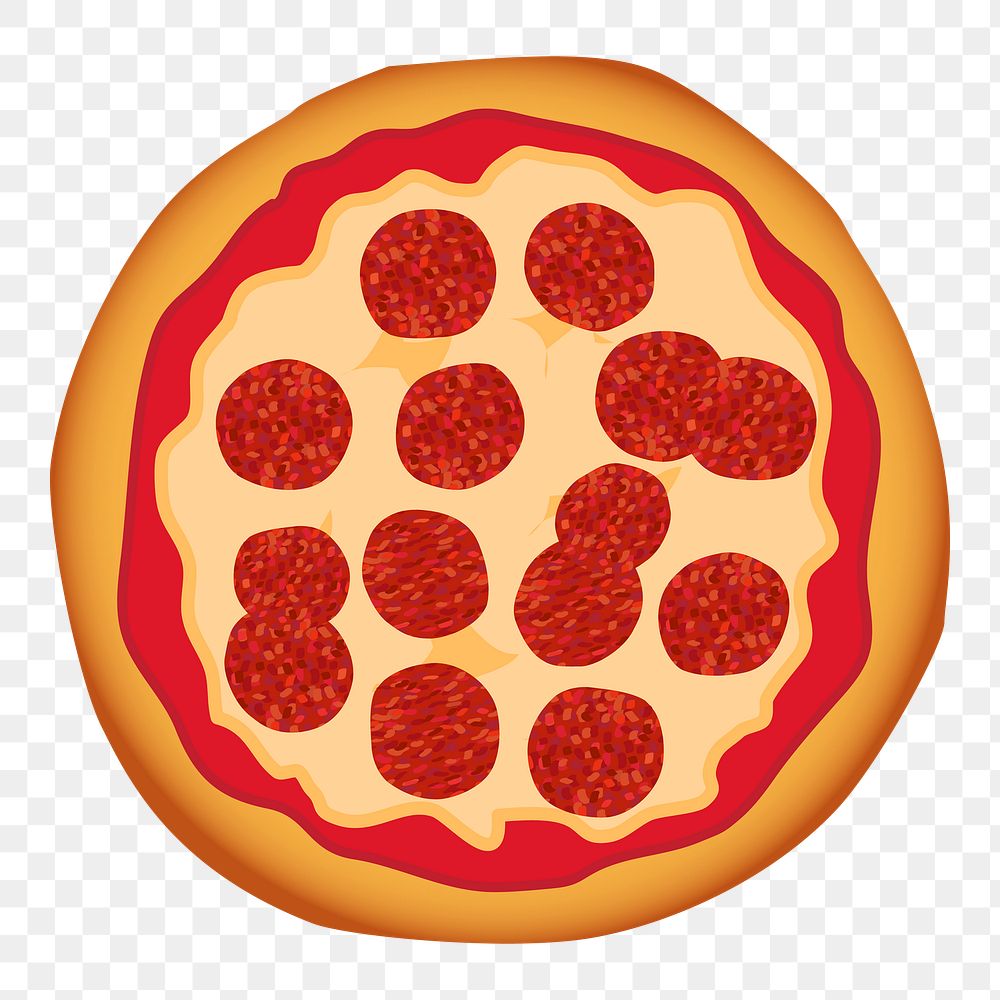 Pizza png sticker illustration, transparent background. Free public domain CC0 image.