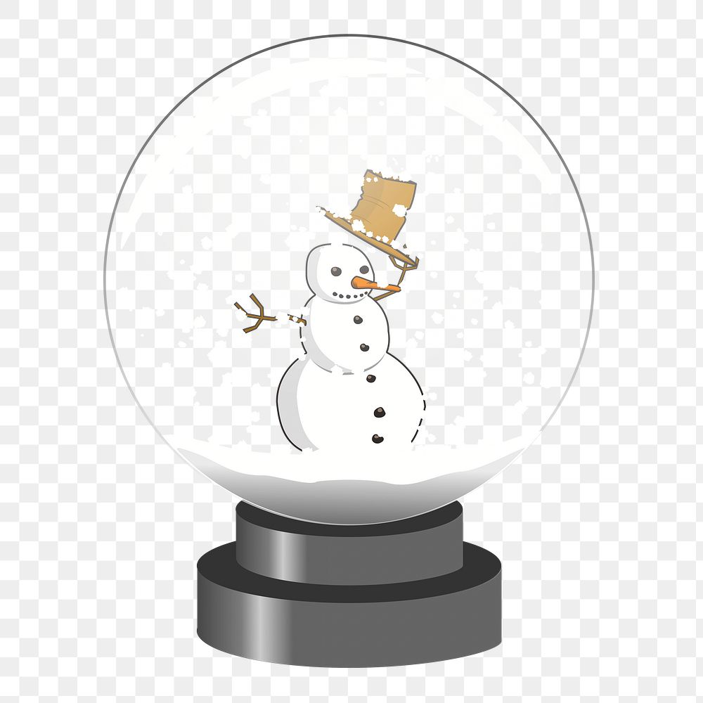 Snow globe png sticker illustration, transparent background. Free public domain CC0 image.