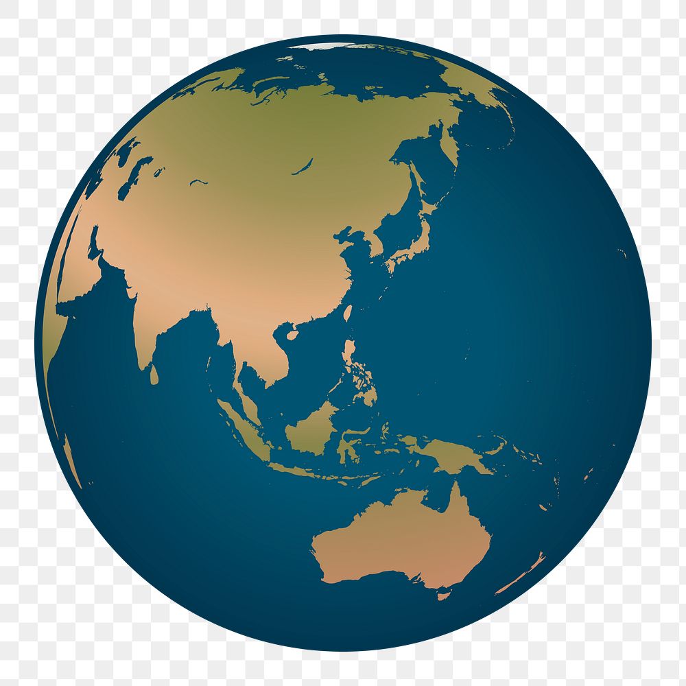 Earth globe png sticker illustration, transparent background. Free public domain CC0 image.