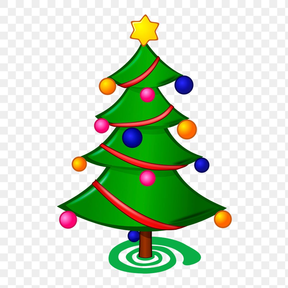 Christmas tree png sticker illustration, transparent background. Free public domain CC0 image.