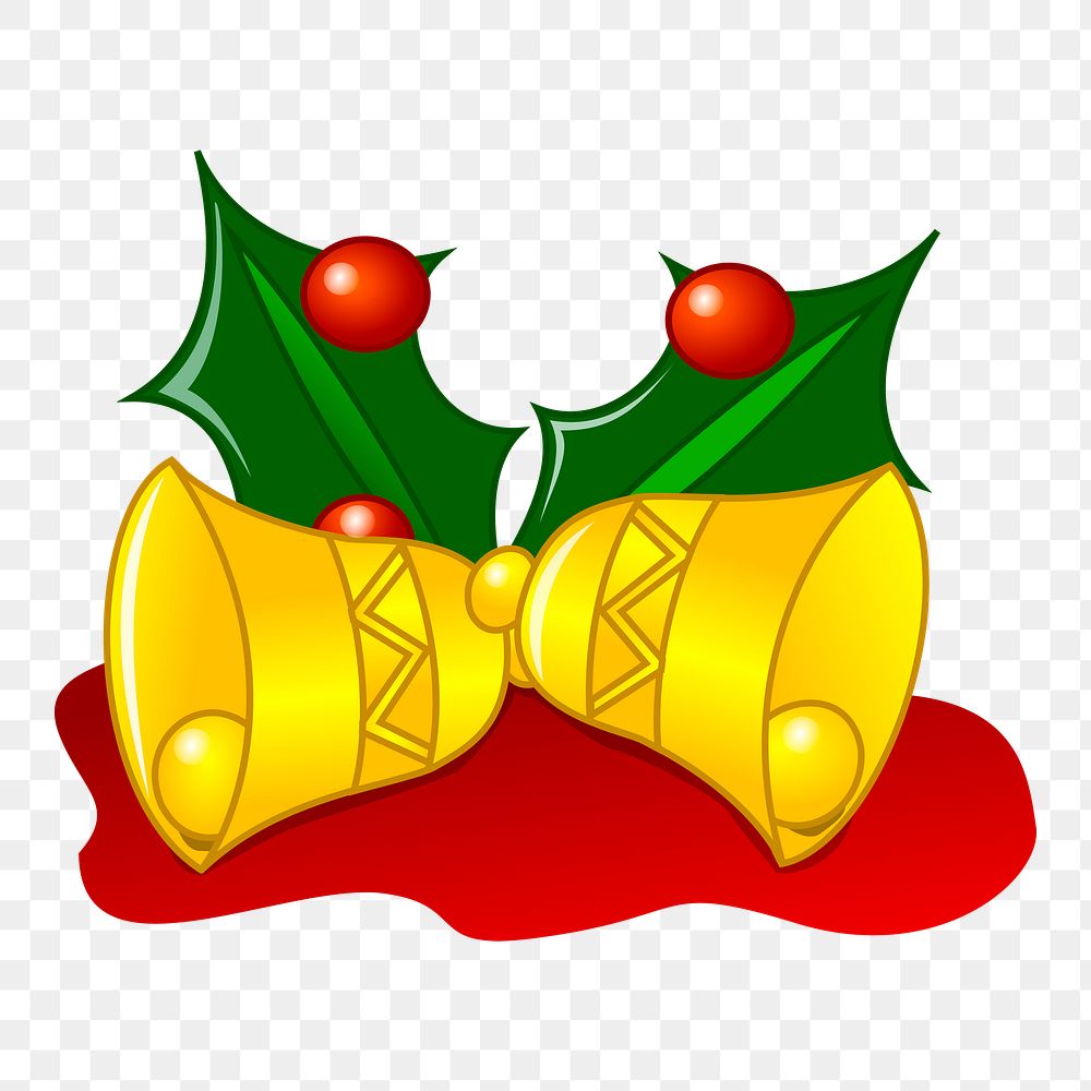 Christmas bells png sticker illustration, transparent background. Free public domain CC0 image.