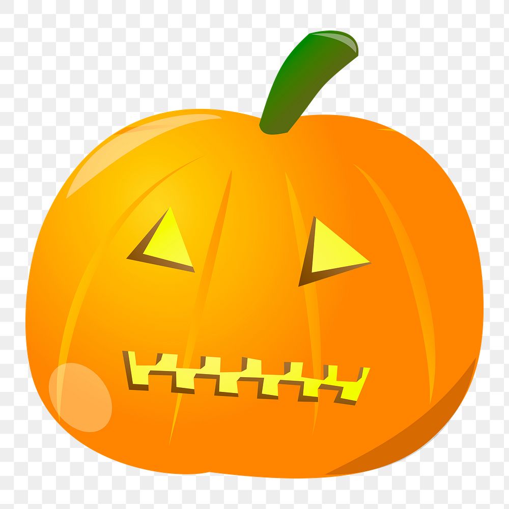 Halloween pumpkin png sticker illustration, transparent background. Free public domain CC0 image.