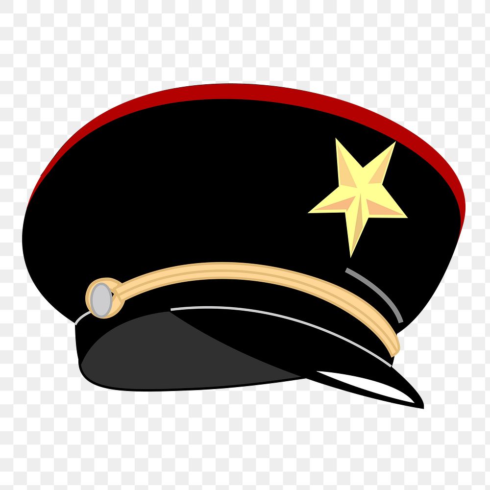 General hat png sticker illustration, transparent background. Free public domain CC0 image.