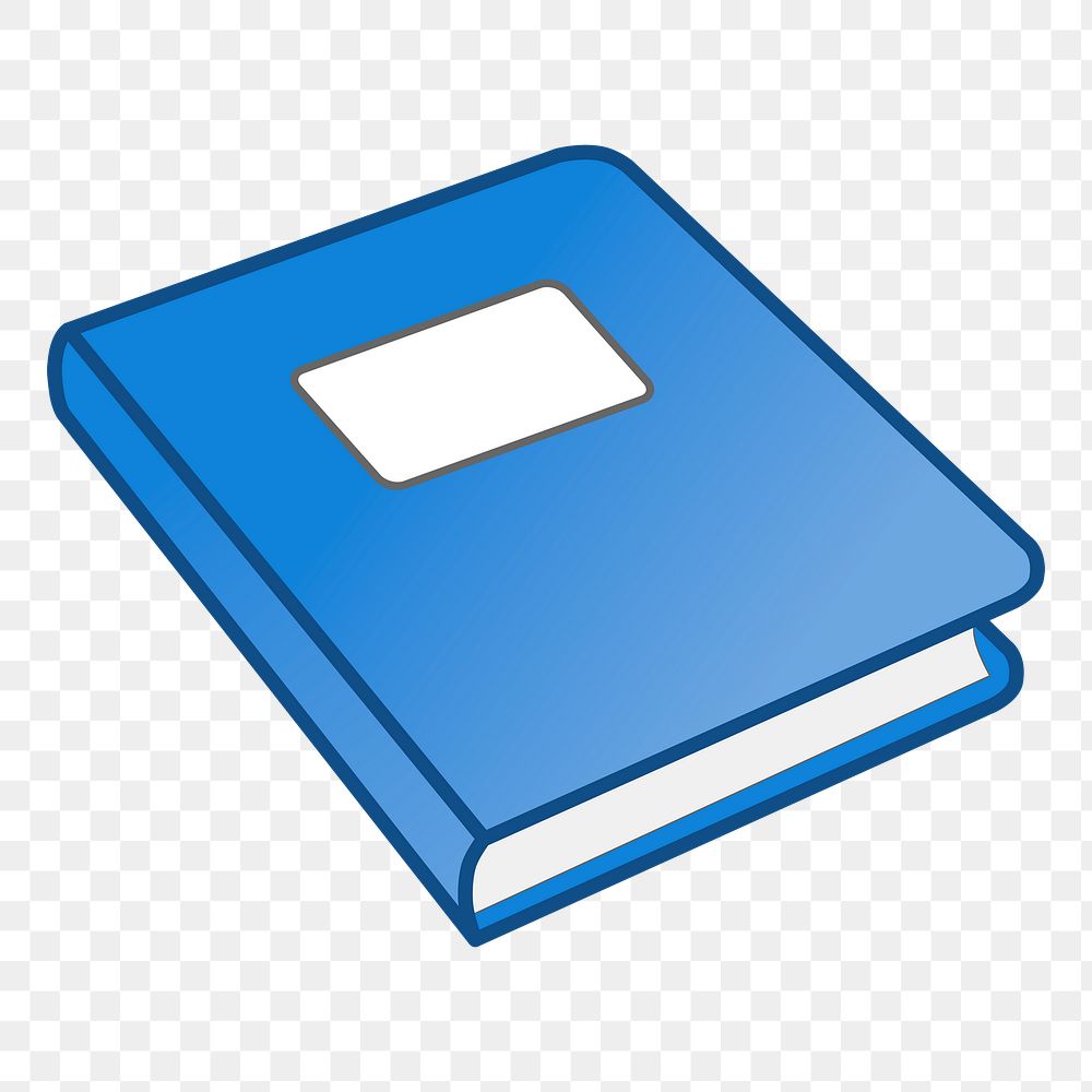 Blue book png sticker illustration, transparent background. Free public domain CC0 image.