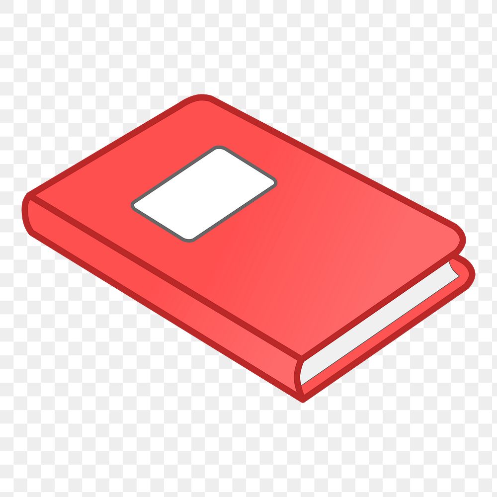 Red book png sticker illustration, transparent background. Free public domain CC0 image.