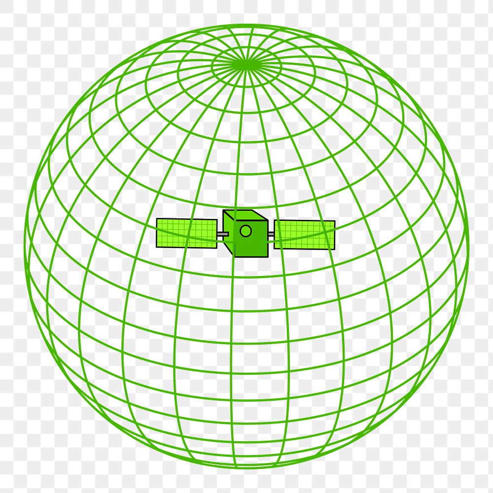 Satellite network png sticker illustration, transparent background. Free public domain CC0 image.