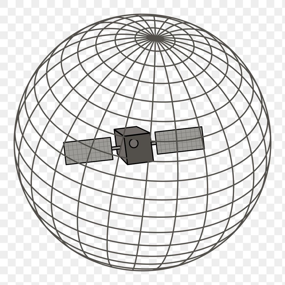 Satellite network png sticker illustration, transparent background. Free public domain CC0 image.