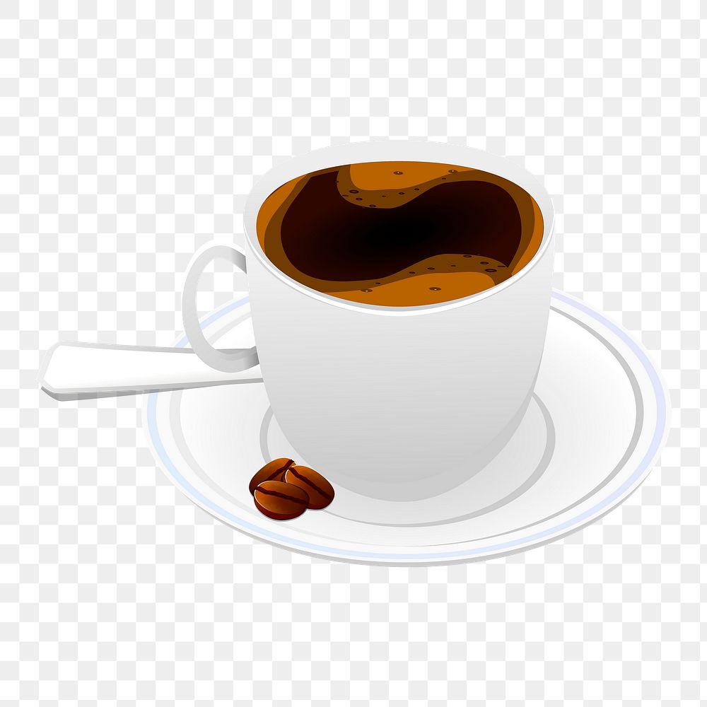 Coffee cup png sticker illustration, transparent background. Free public domain CC0 image.