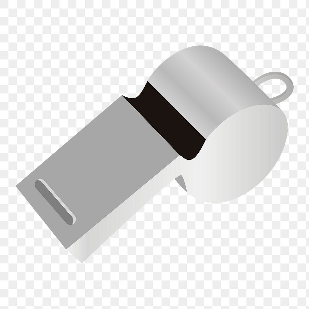 Gray whistle png sticker illustration, transparent background. Free public domain CC0 image.