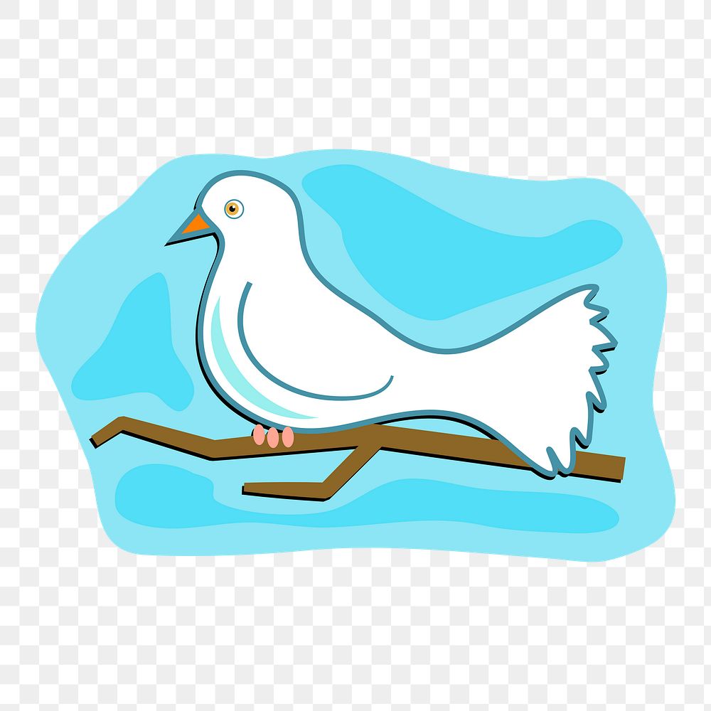 White bird png sticker illustration, transparent background. Free public domain CC0 image.