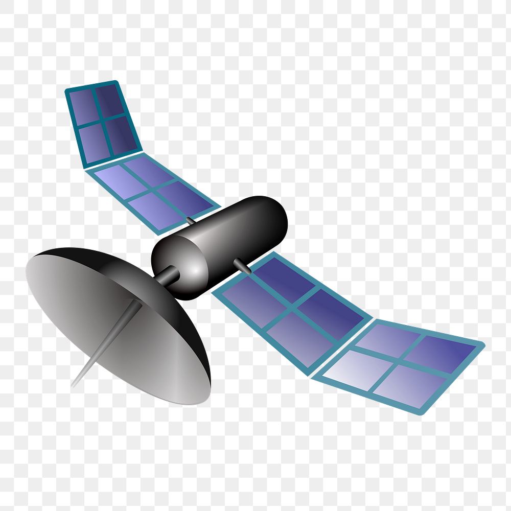 Satellite png sticker illustration, transparent background. Free public domain CC0 image.
