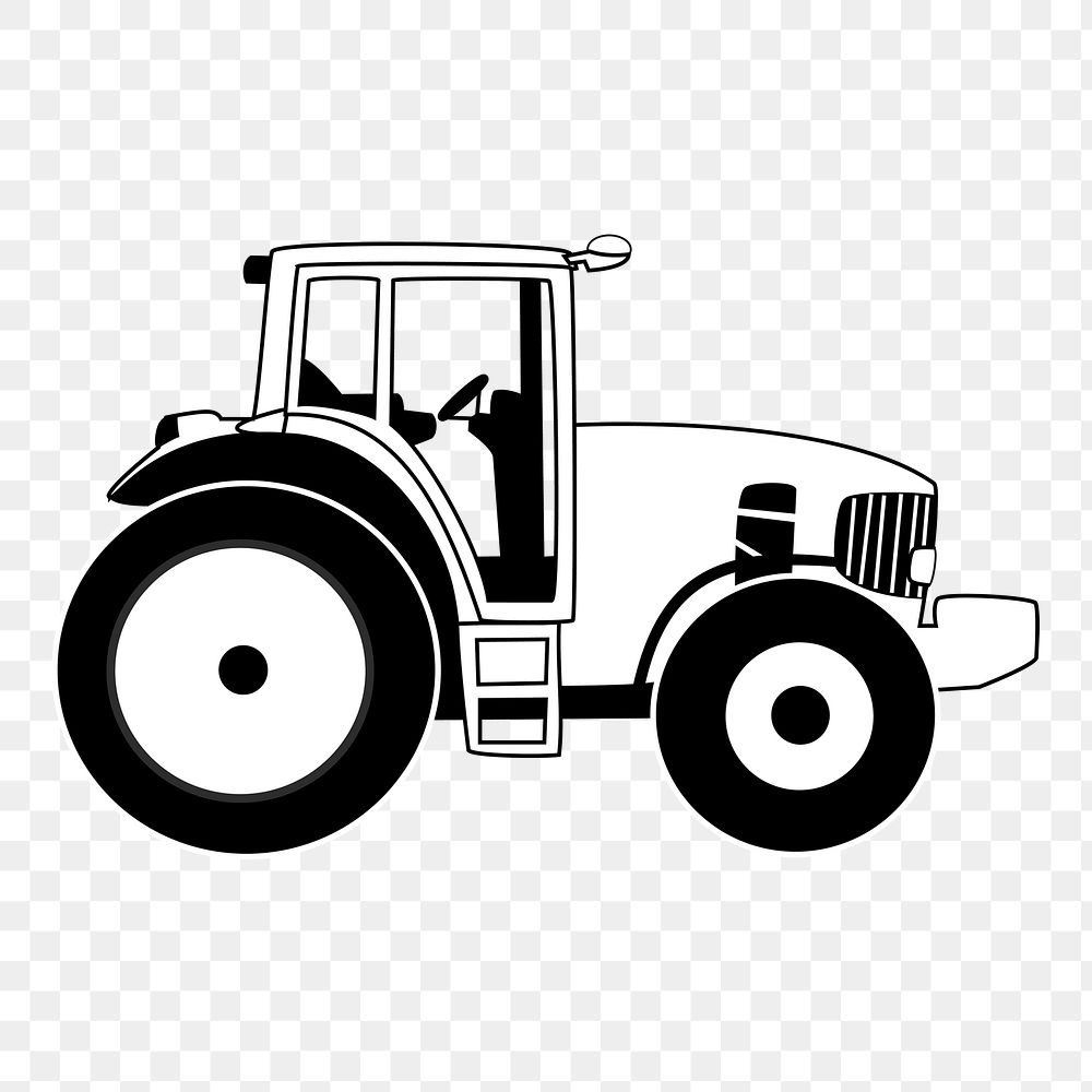 Farm tractor png sticker illustration, transparent background. Free public domain CC0 image.