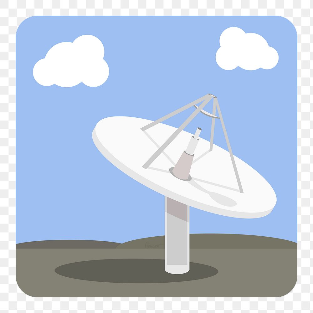 Satellite png sticker illustration, transparent background. Free public domain CC0 image.