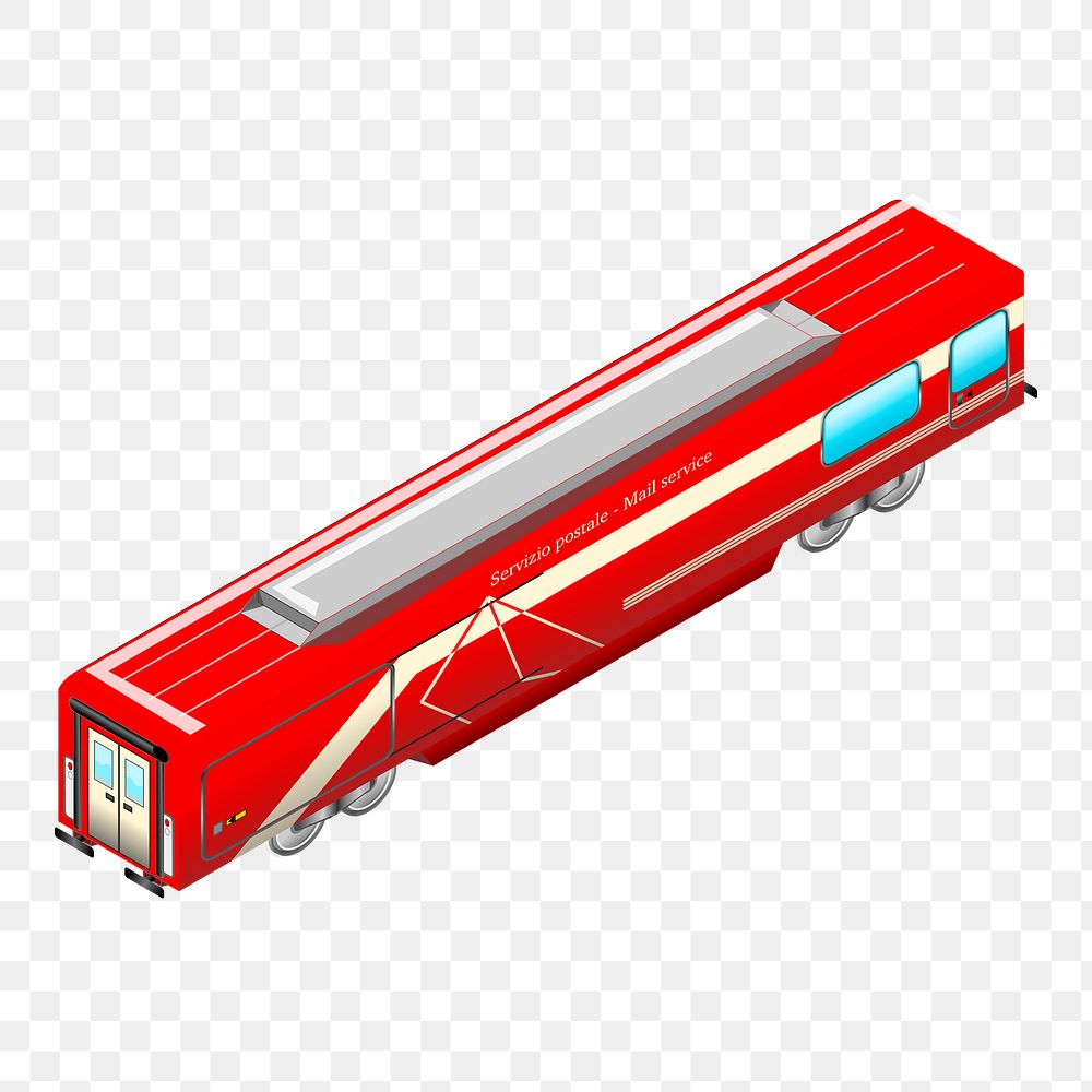 Red train png sticker illustration, transparent background. Free public domain CC0 image.
