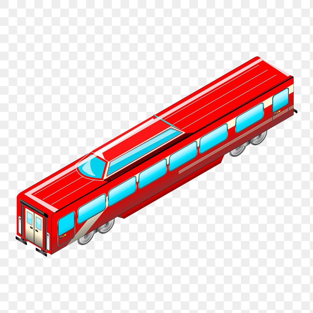 Red train png sticker illustration, transparent background. Free public domain CC0 image.