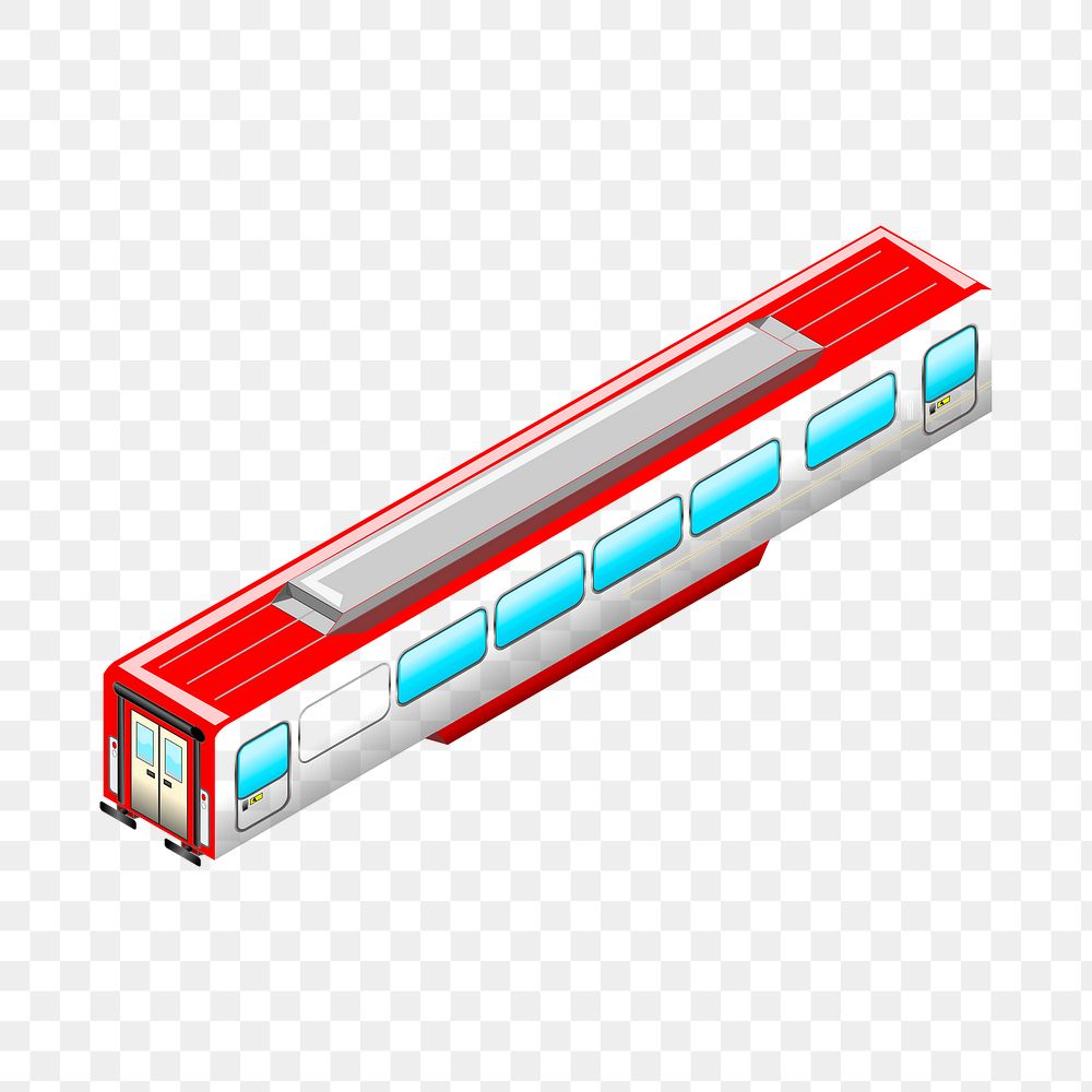 Red train png sticker illustration, transparent background. Free public domain CC0 image.