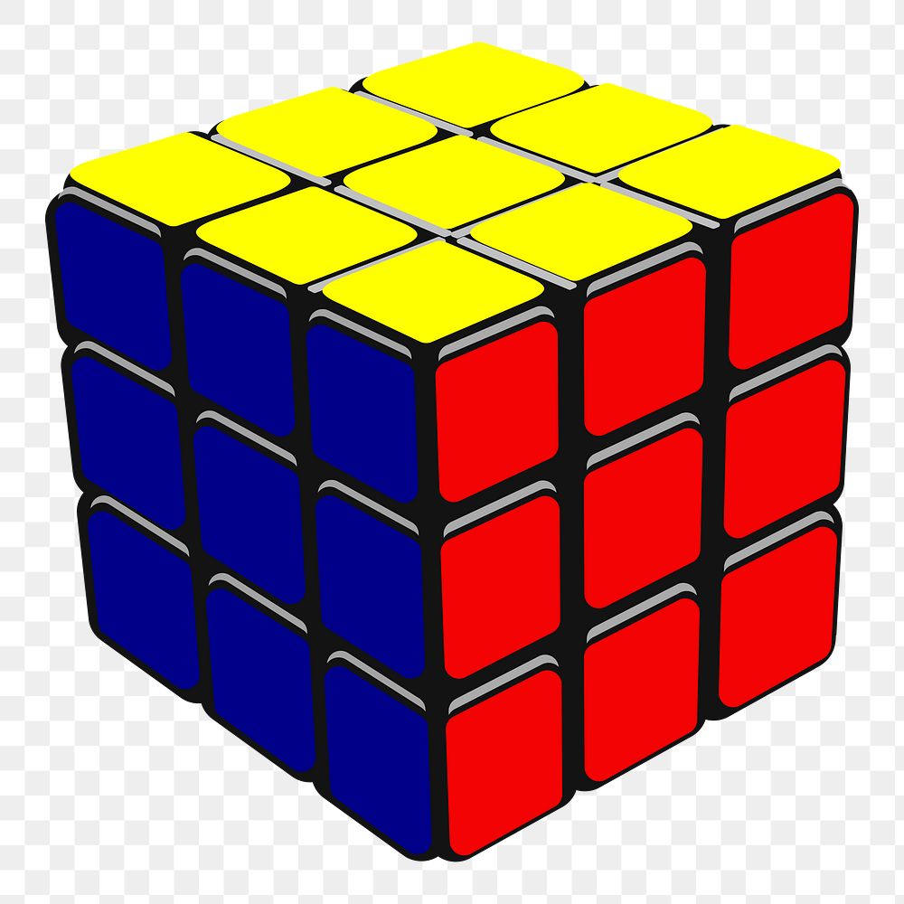 Puzzle cube png sticker illustration, transparent background. Free public domain CC0 image.