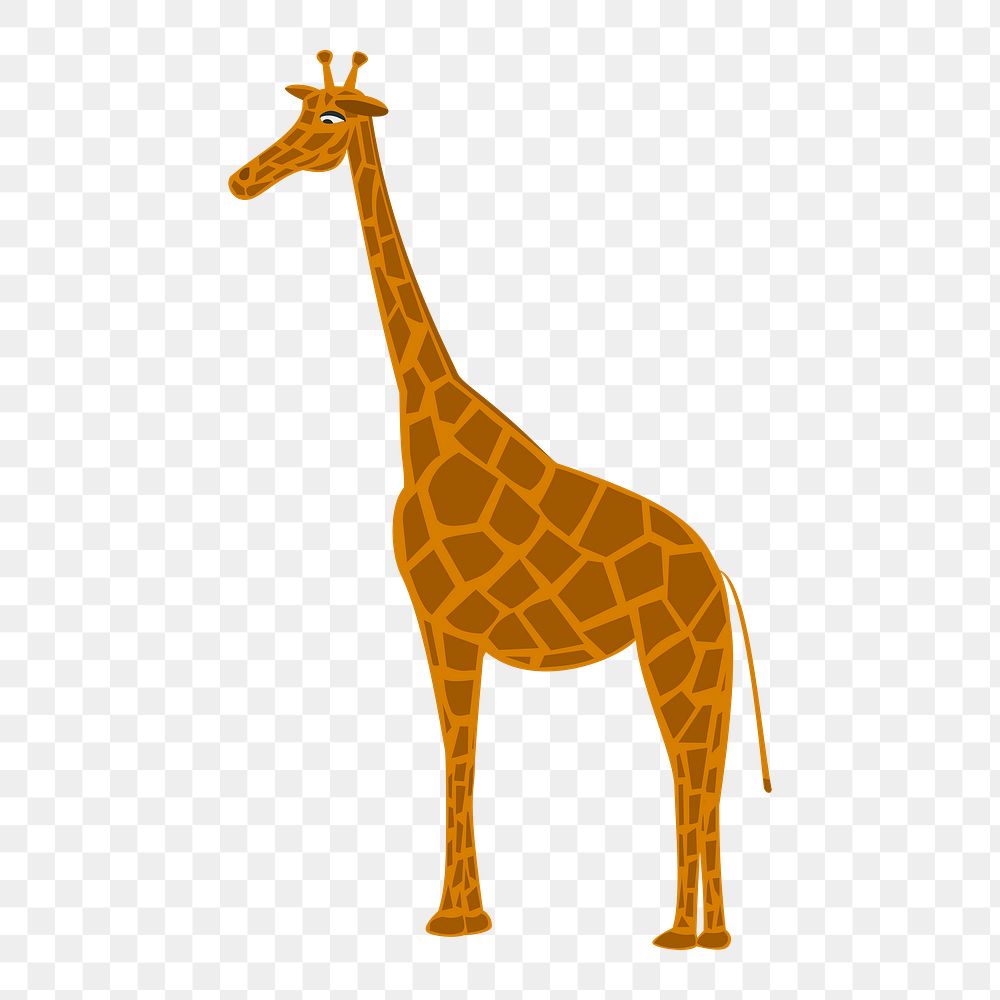 Giraffe cartoon png sticker illustration, transparent background. Free public domain CC0 image.