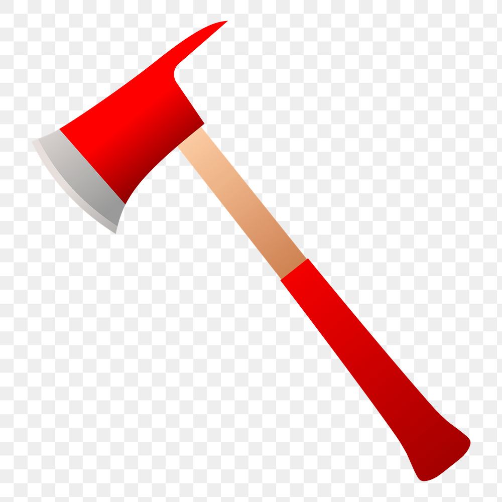 Red axe png illustration, transparent background. Free public domain CC0 image.