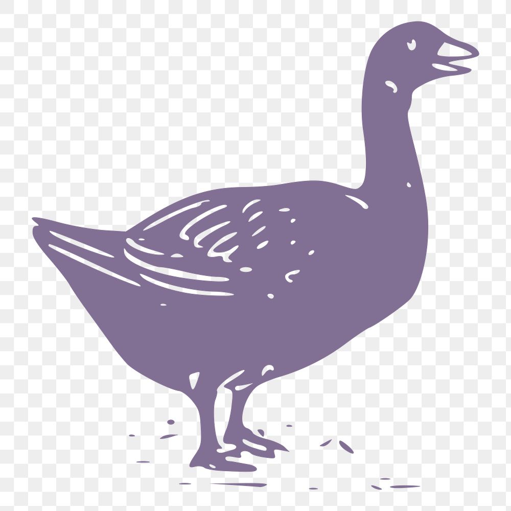 Goose silhouette png illustration, transparent background. Free public domain CC0 image.