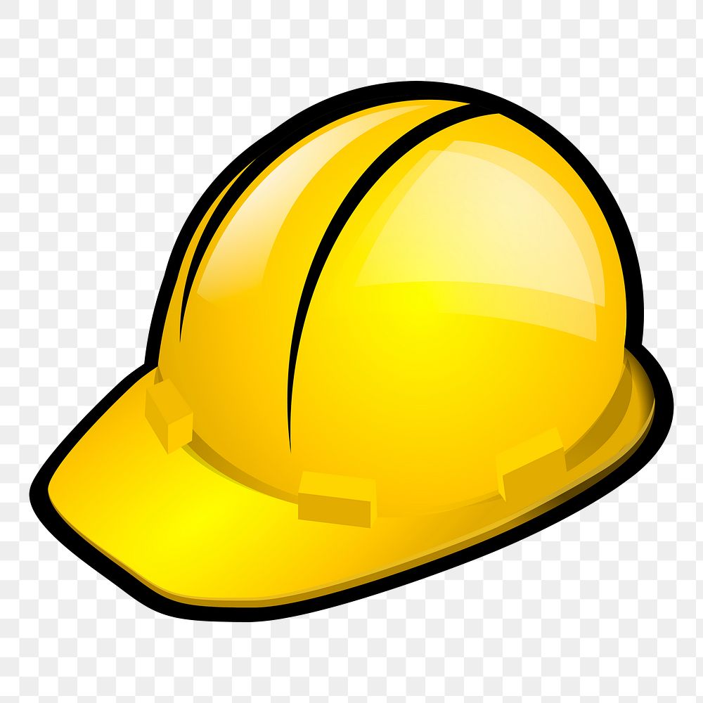 Safety hat png illustration, transparent background. Free public domain CC0 image.