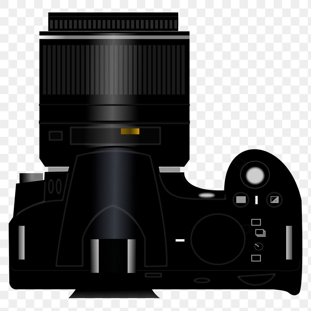 Camera png illustration, transparent background. Free public domain CC0 image.