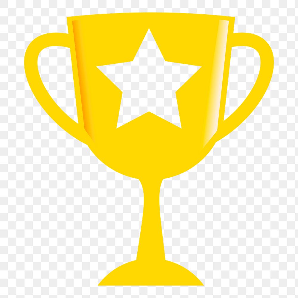 Trophy png illustration, transparent background. Free public domain CC0 image.