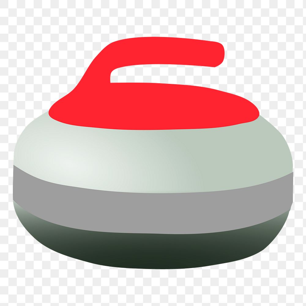 Curling stone png illustration, transparent background. Free public domain CC0 image.