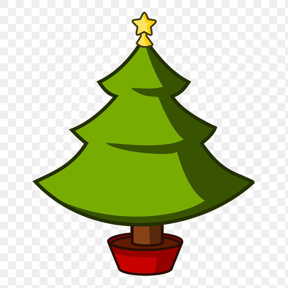 Christmas tree png illustration, transparent background. Free public domain CC0 image.
