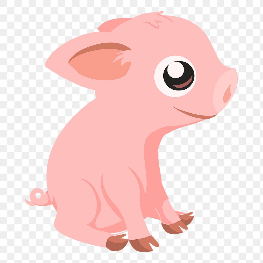 Pig png illustration, transparent background. Free public domain CC0 image.