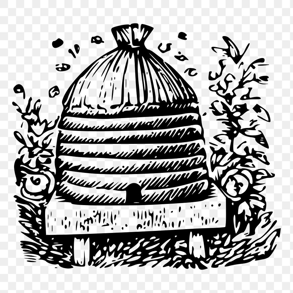 Beekeeping png  illustration, transparent background. Free public domain CC0 image.