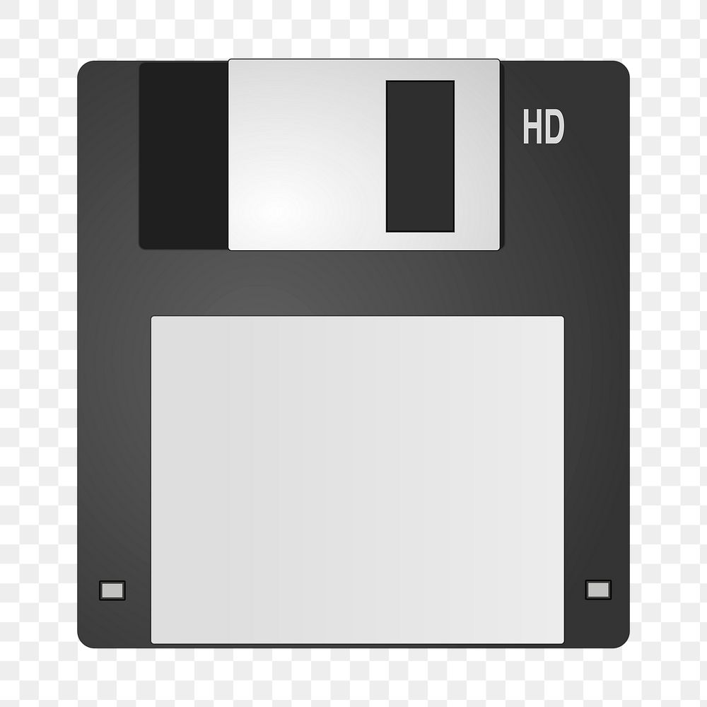 Floppy disk png illustration, transparent background. Free public domain CC0 image.