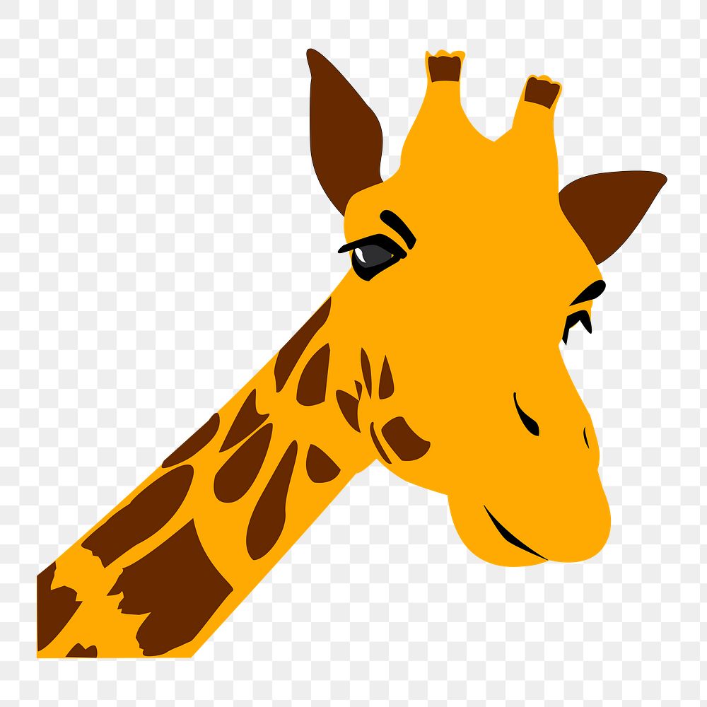 Giraffe png illustration, transparent background. Free public domain CC0 image.