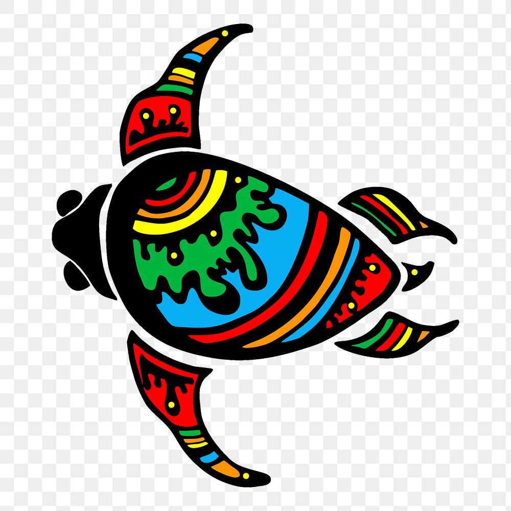 Sea turtle png illustration, transparent background. Free public domain CC0 image.